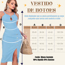 Vestido Canelado Midi Algodão e Elastano